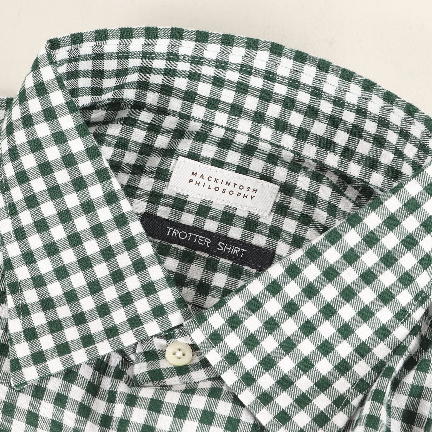 ギンガムチェック ボタンダウン クールマックス シャツ (H1M32-76) / TROTTER SHIRT