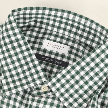 ギンガムチェック ボタンダウン クールマックス シャツ (H1M32-76) / TROTTER SHIRT