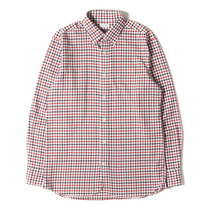 ギンガムチェック ボタンダウン クールマックス シャツ (H1M21-619) / TROTTER SHIRT