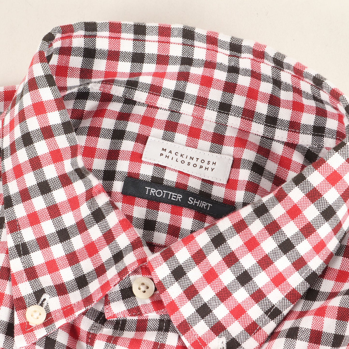 ギンガムチェック ボタンダウン クールマックス シャツ (H1M21-619) / TROTTER SHIRT
