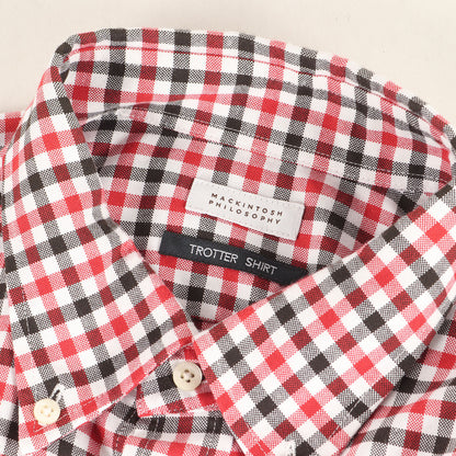 ギンガムチェック ボタンダウン クールマックス シャツ (H1M21-619) / TROTTER SHIRT