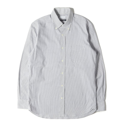 ストライプ ボタンダウン コットン クールマックス ドレス シャツ (H1M24-311) / TROTTER SHIRT MADE IN JAPAN