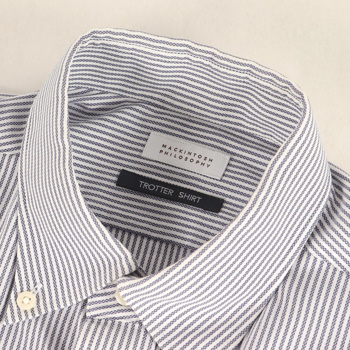 ストライプ ボタンダウン コットン クールマックス ドレス シャツ (H1M24-311) / TROTTER SHIRT MADE IN JAPAN
