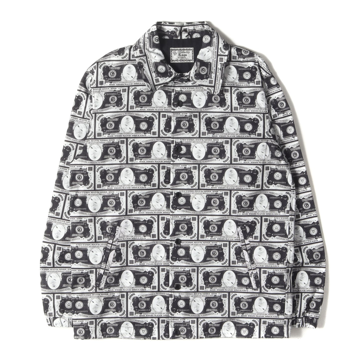 1000ドル札 総柄 コットン コーチジャケット (211115103)