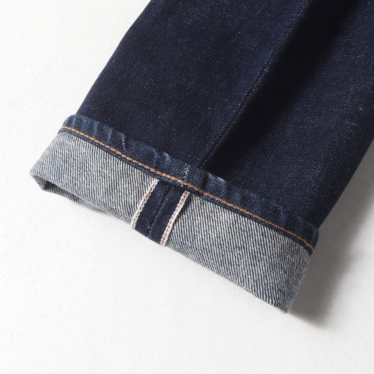 スリム ストレート セルビッジ デニム パンツ (1702-1001)