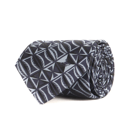 ジオメトリック ジャガード シルク ネクタイ (T10 F473)