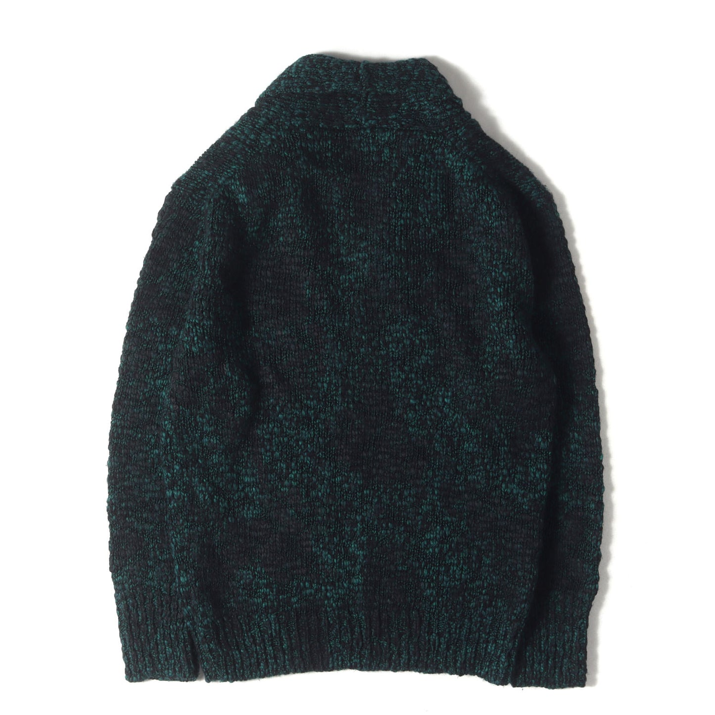 ペイント加工 メランジ ショールカラー Vネック プルオーバー ニット セーター (384487 VZMRO)