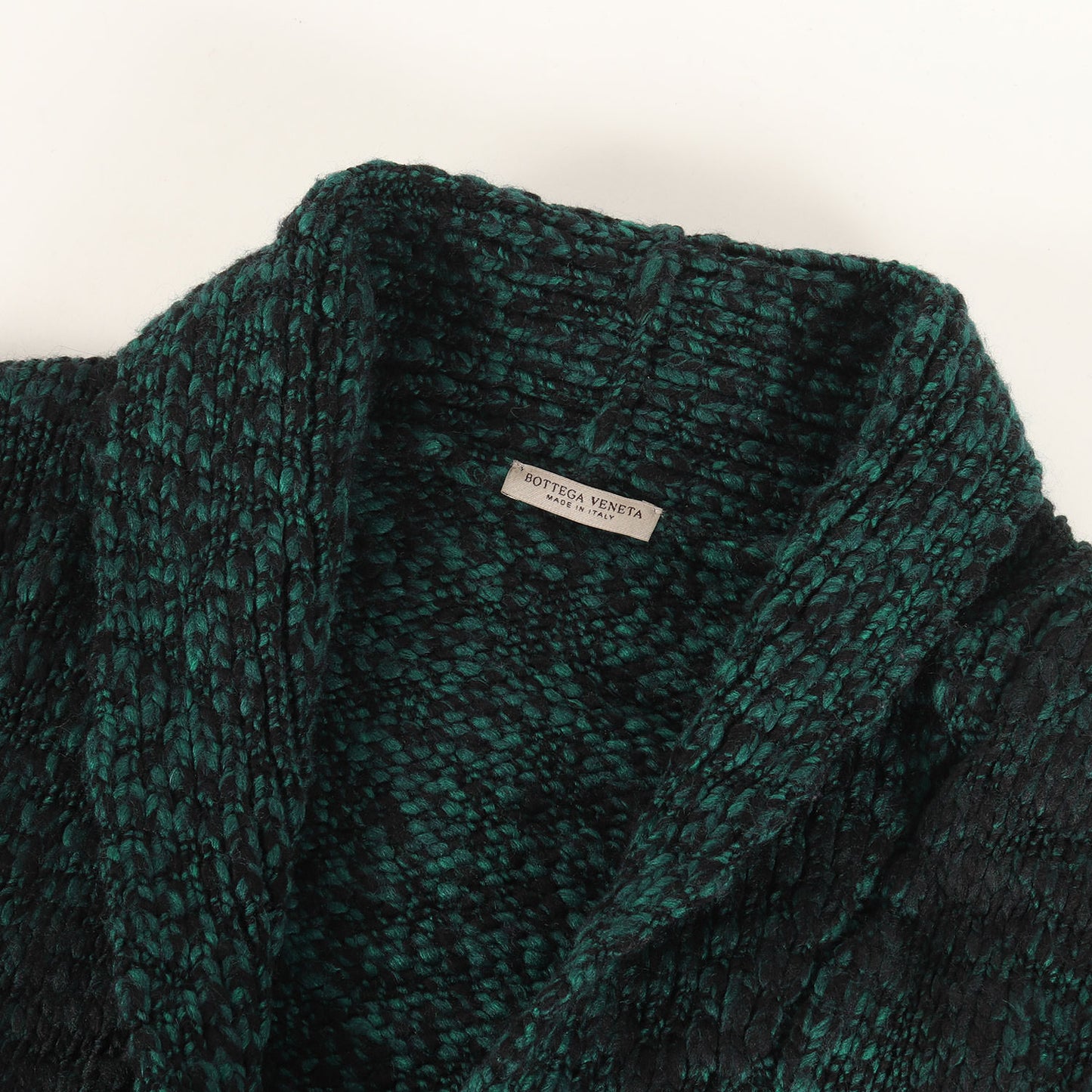 ペイント加工 メランジ ショールカラー Vネック プルオーバー ニット セーター (384487 VZMRO)