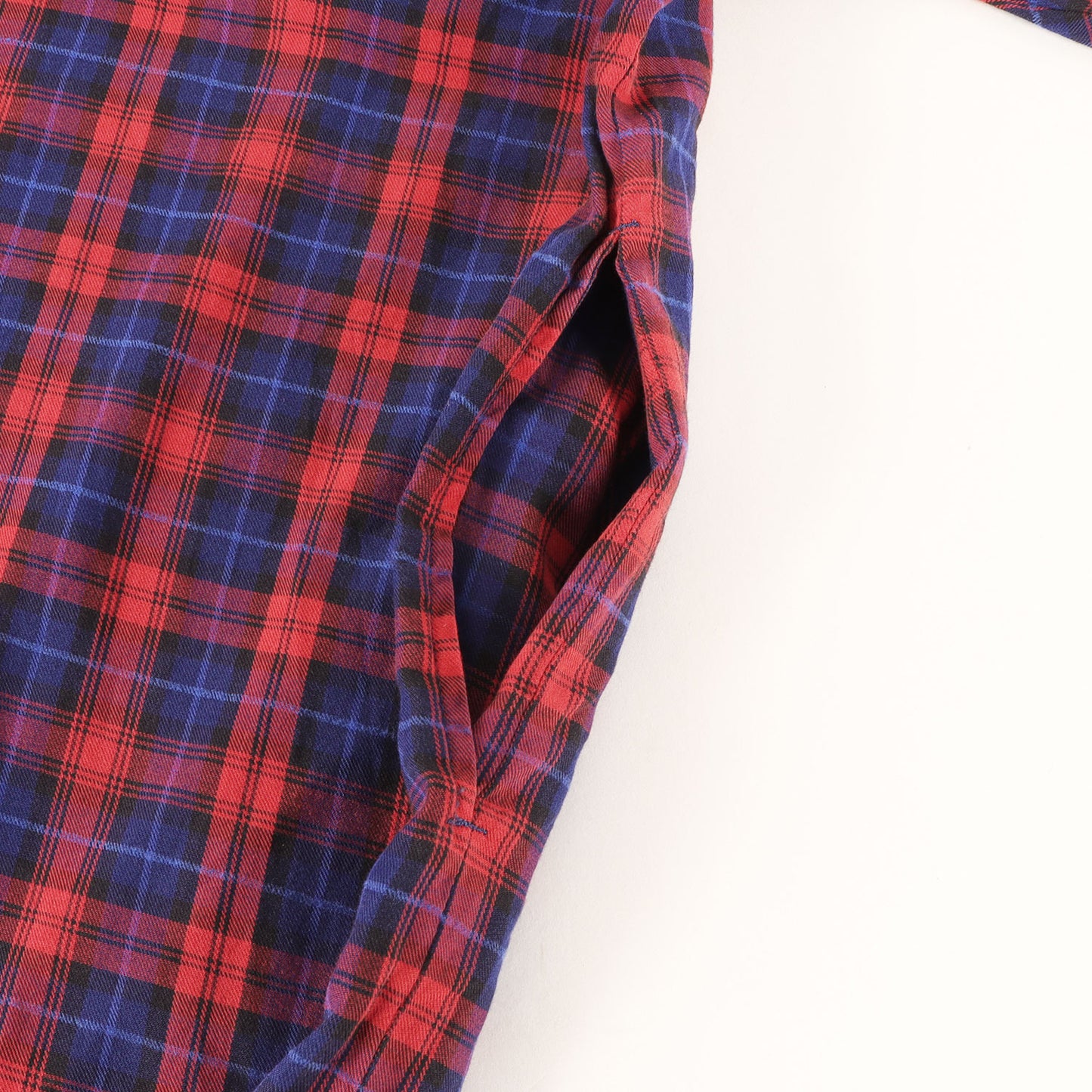 × THOMAS MASAON タータンチェック リンガーネック Tシャツ