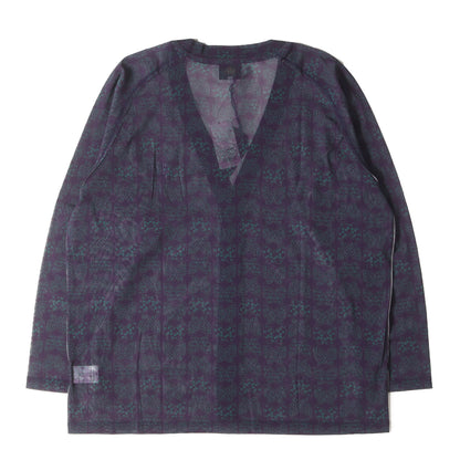 Vネック ポリメッシュ カーディガン (V Neck Cardigan Poly Mesh KP084)