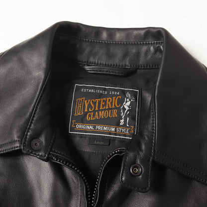 シングル ラムレザー ジャケット (02181LB02)