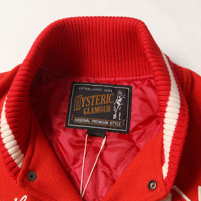 DEVIL 刺繍 レザースリーブ スタジャン (02173AB03)