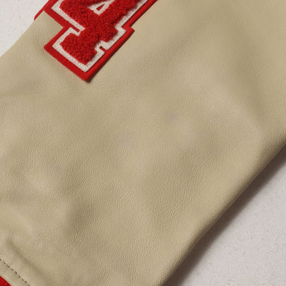 DEVIL 刺繍 レザースリーブ スタジャン (02173AB03)