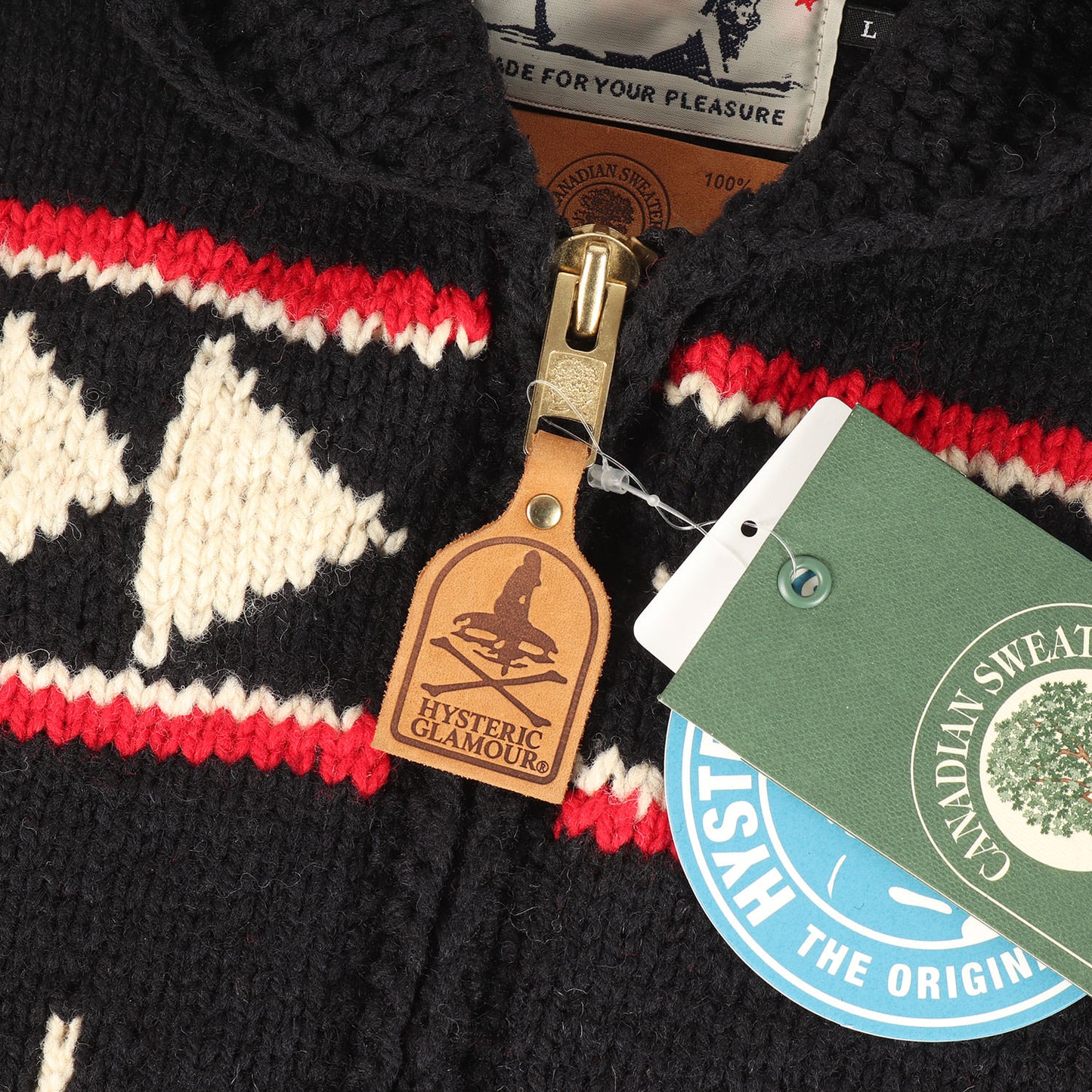 × CANADIAN SWEATER COMPANY カウチン ニット ジップ カーディガン (0263ND03)