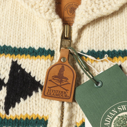 × CANADIAN SWEATER COMPANY カウチン ニット ジップ カーディガン (0263ND03)