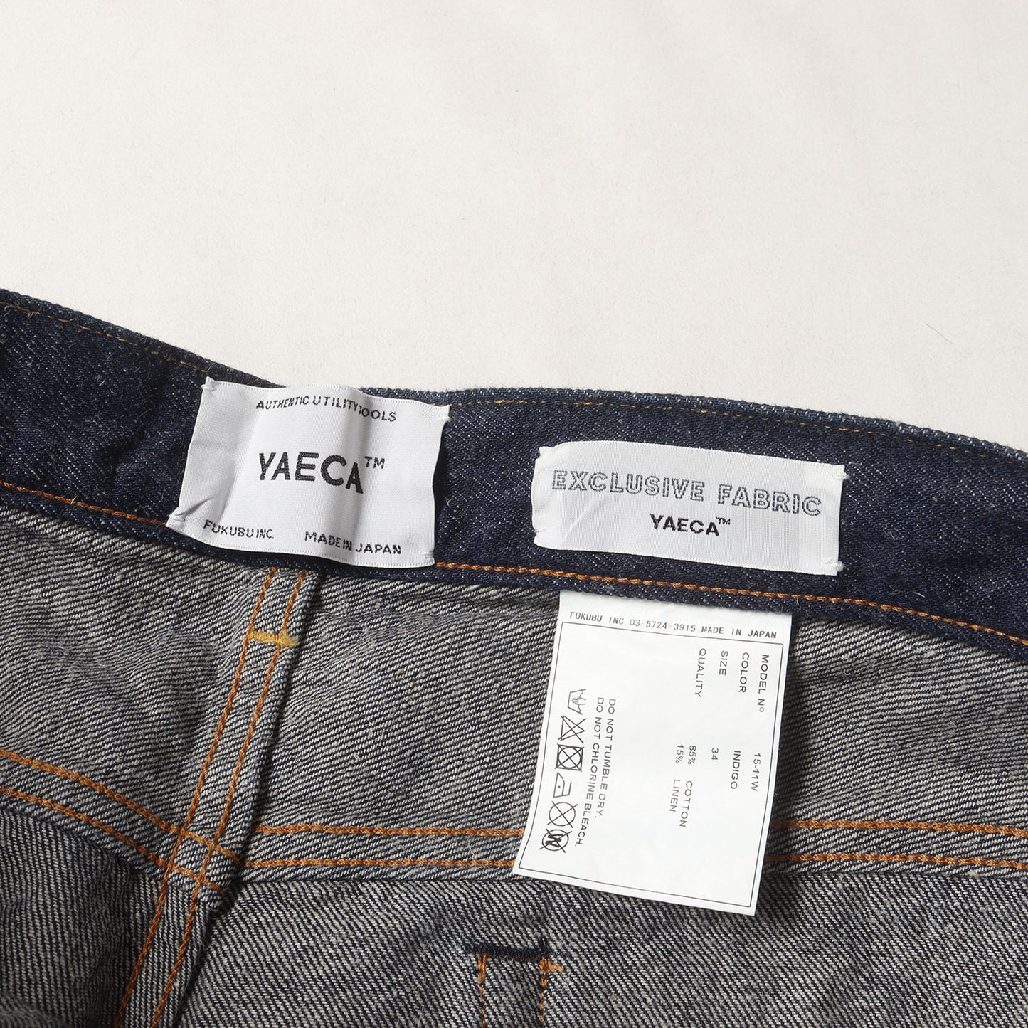 テーパード ストレート リネン混 デニムパンツ (Tapared Straight Denim 11W 15-11W)
