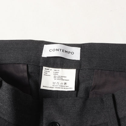 レーヨン混 ストレッチポリ スラックスパンツ (166115) / CONTEMPO