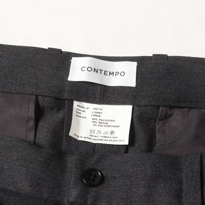 レーヨン混 ストレッチポリ スラックスパンツ (166112) / CONTEMPO