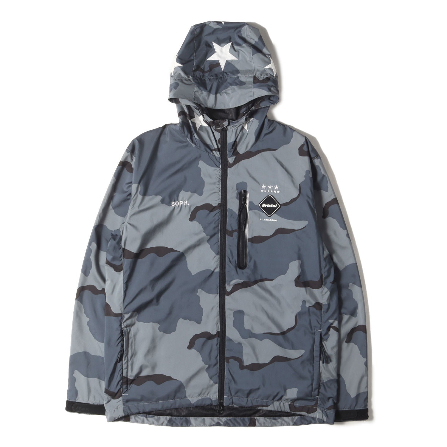 fcrb CAMOUFLAGE PRACTICE JACKET 迷彩S FCRB】カモ柄 ナイロン