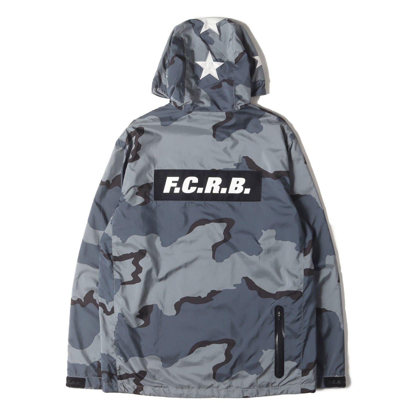 ロゴ刺繍 カモ ポリ ジップアップ パーカー (CAMOUFLAGE PRACTICE JACKET FCRB-167013)