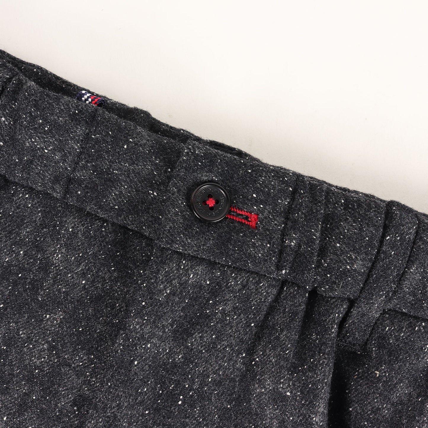 ネップ ストレッチ シルク混ウール トラウザー イージー パンツ (291206 P129S)