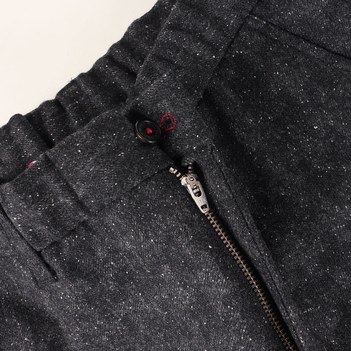 ネップ ストレッチ シルク混ウール トラウザー イージー パンツ (291206 P129S)