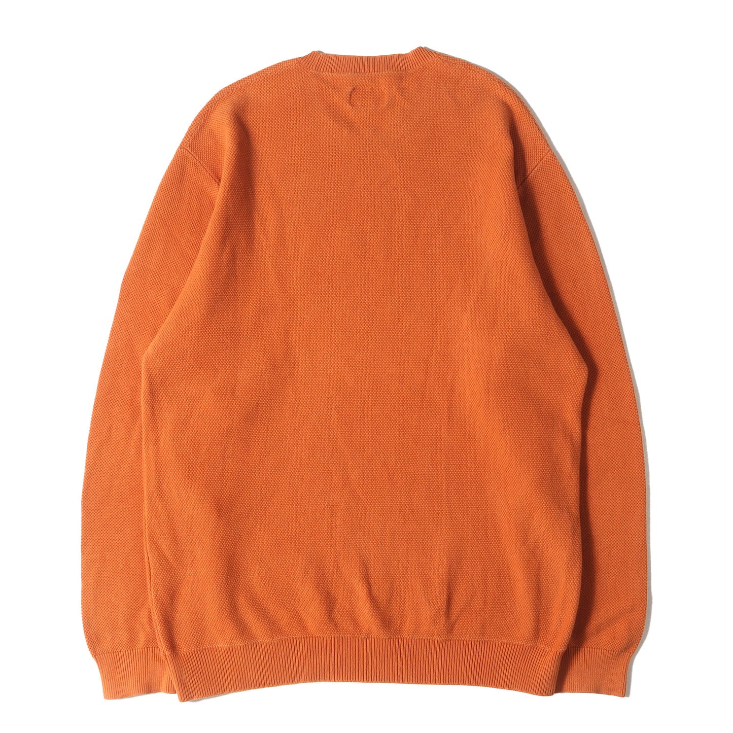 ロゴ刺繍 ワッフル コットン ニット セーター (Pique Crewneck)