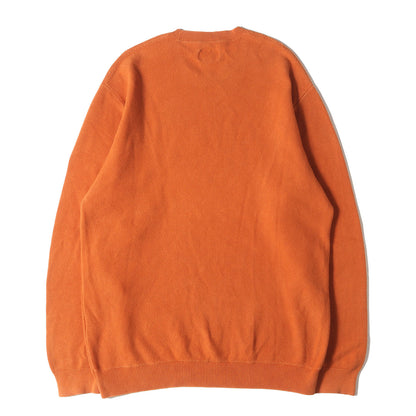 ロゴ刺繍 ワッフル コットン ニット セーター (Pique Crewneck)