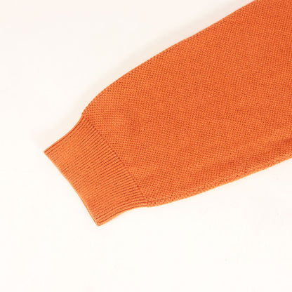 ロゴ刺繍 ワッフル コットン ニット セーター (Pique Crewneck)