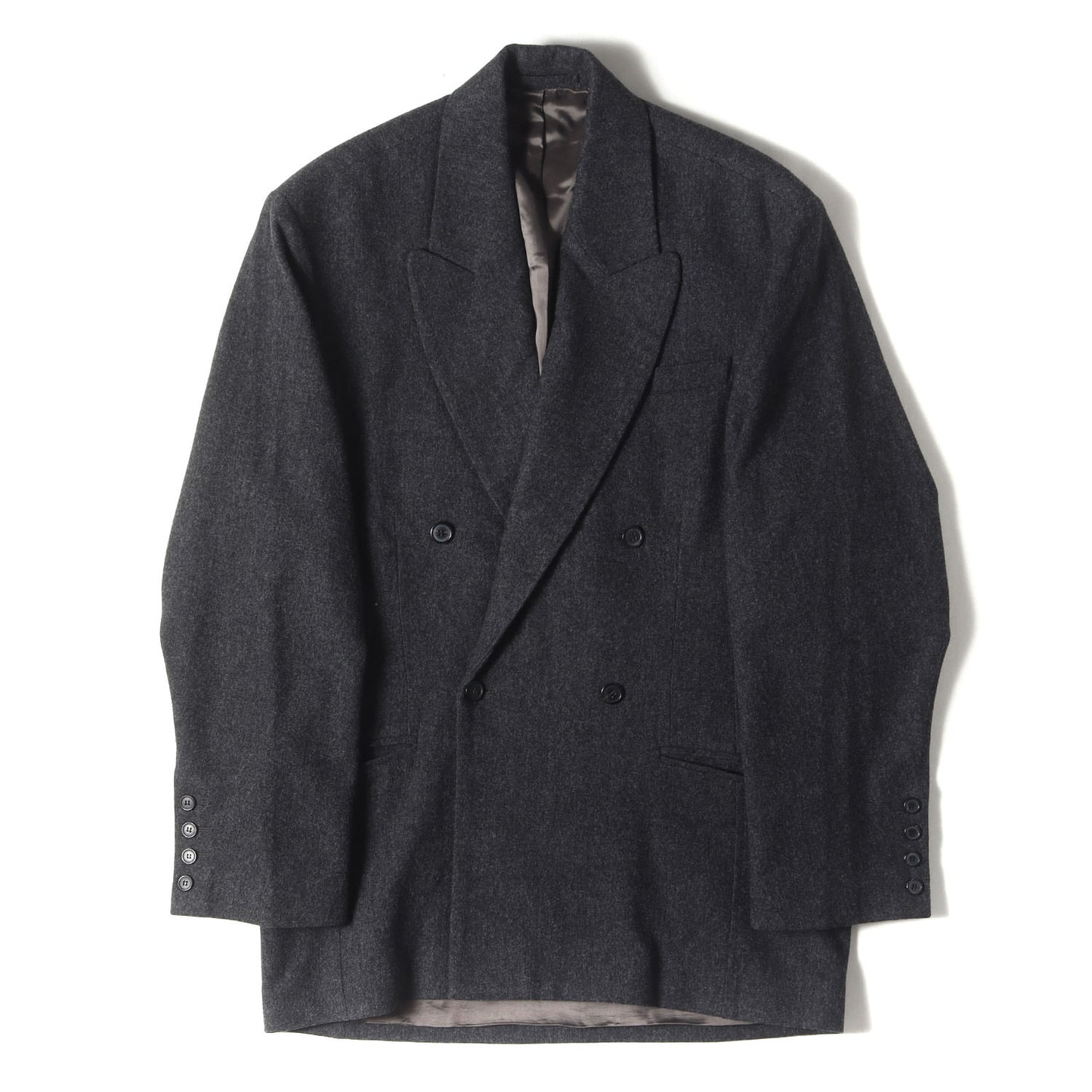 21AW ダブルブレスト フラノ 4B テーラード ジャケット