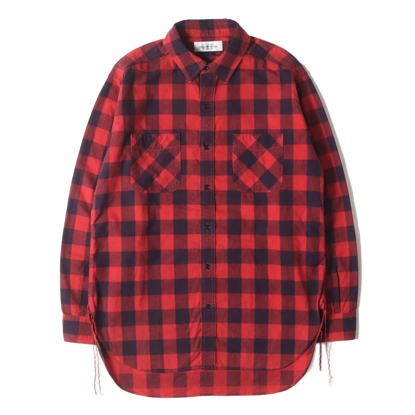 ブロックチェック フランネル ロング シャツ (block check nel shirt US1042)
