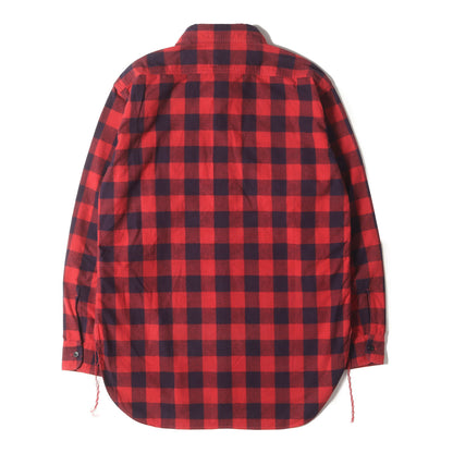 ブロックチェック フランネル ロング シャツ (block check nel shirt US1042)