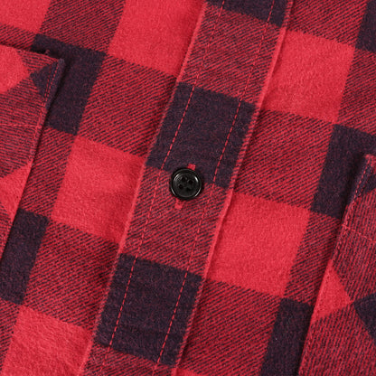 ブロックチェック フランネル ロング シャツ (block check nel shirt US1042)