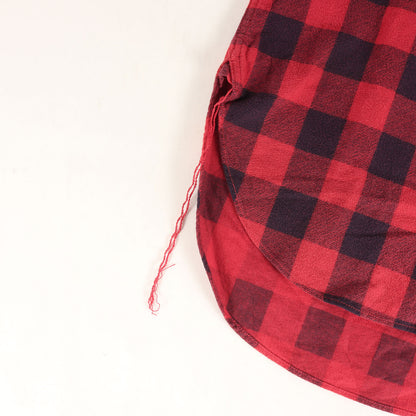 ブロックチェック フランネル ロング シャツ (block check nel shirt US1042)