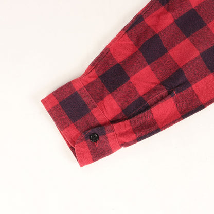 ブロックチェック フランネル ロング シャツ (block check nel shirt US1042)