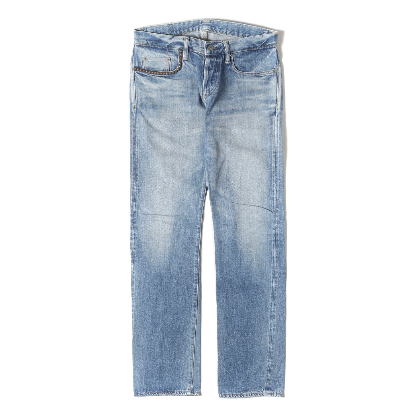 スタッズ スリムストレート デニムパンツ (0201AP02)