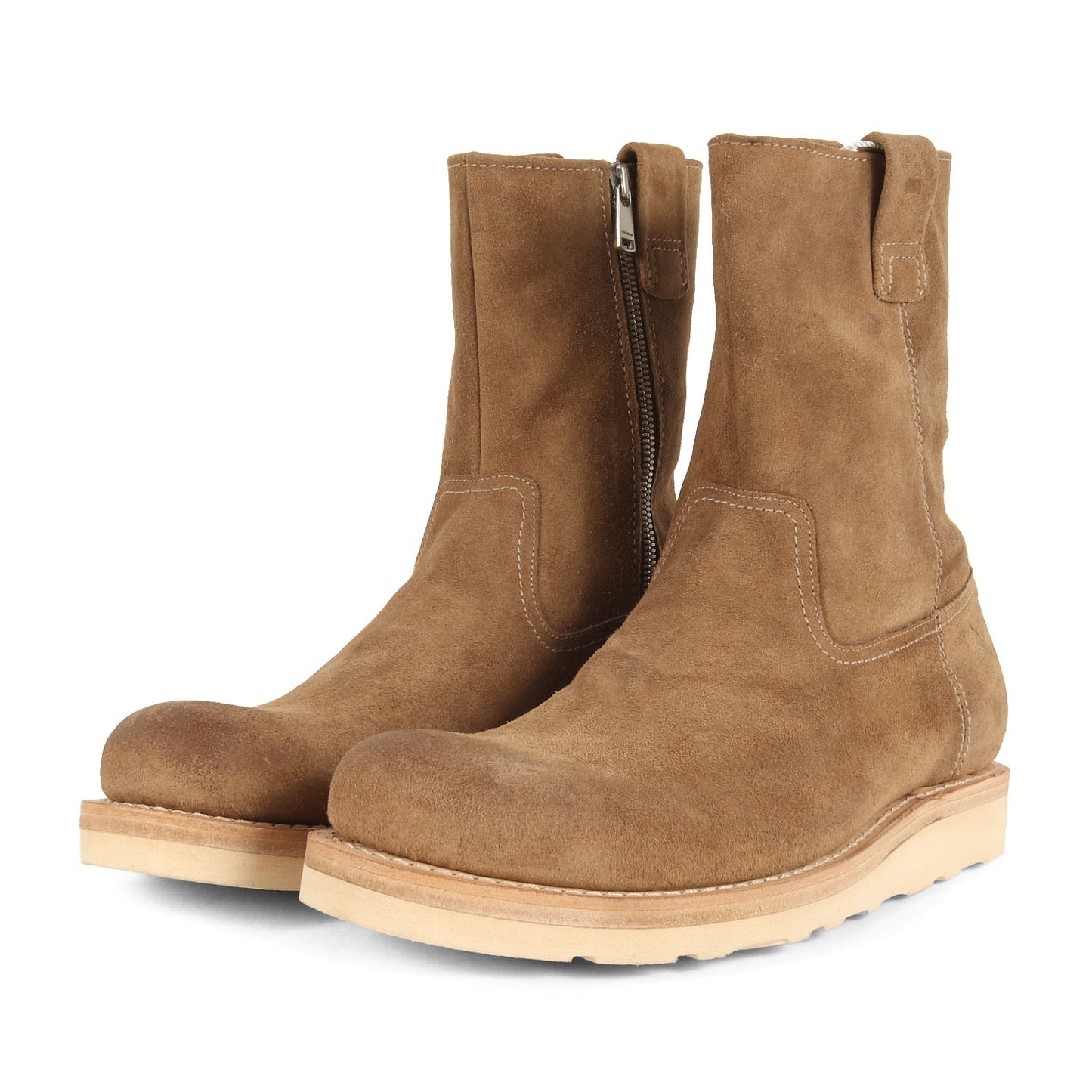 24AW インサイドジップ スウェード ワーク ブーツ (WORKER ZIP UP BOOTS COW LEATHER NN-F4503)