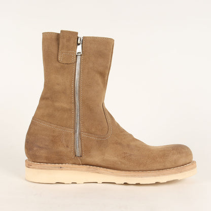 24AW インサイドジップ スウェード ワーク ブーツ (WORKER ZIP UP BOOTS COW LEATHER NN-F4503)