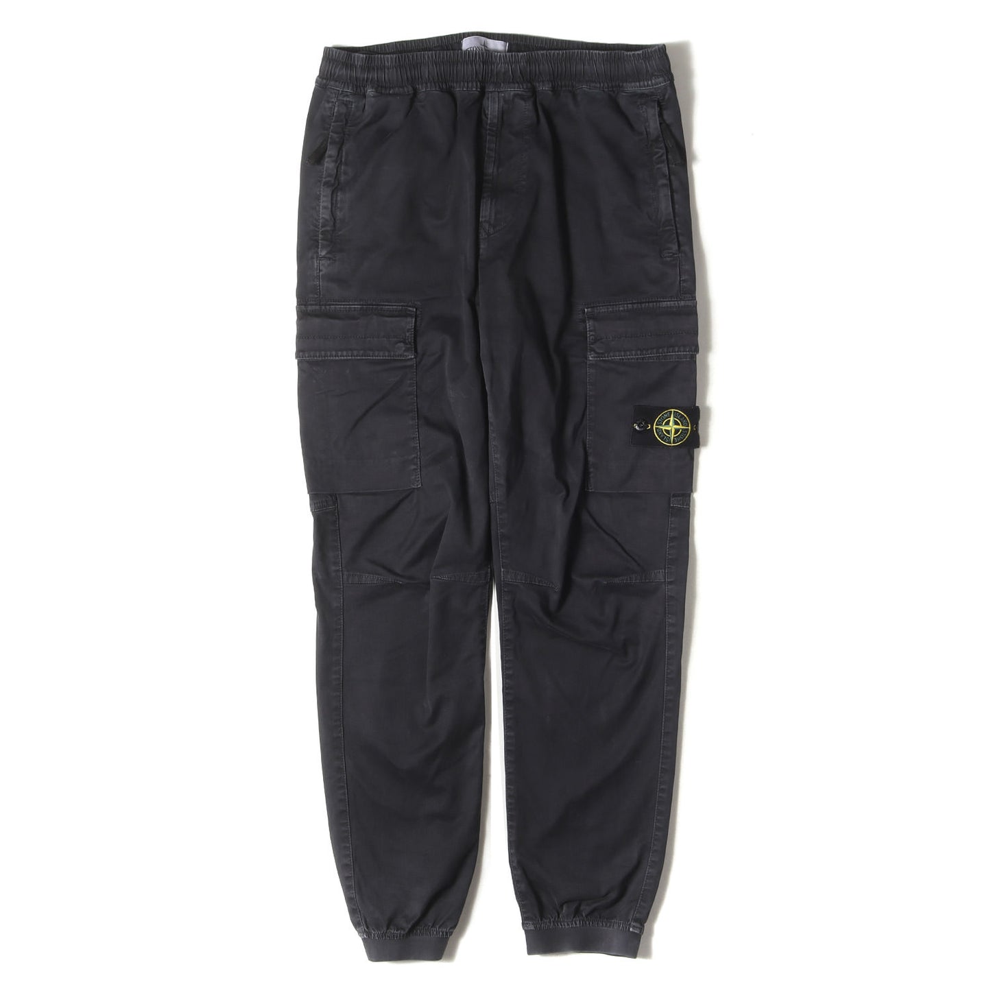 23AW コンパスパッチ ガーメントダイ加工 ストレッチ テーパード カーゴパンツ (COMPASS PATCH LOGO CARGO TROUSERS 7915313L1)