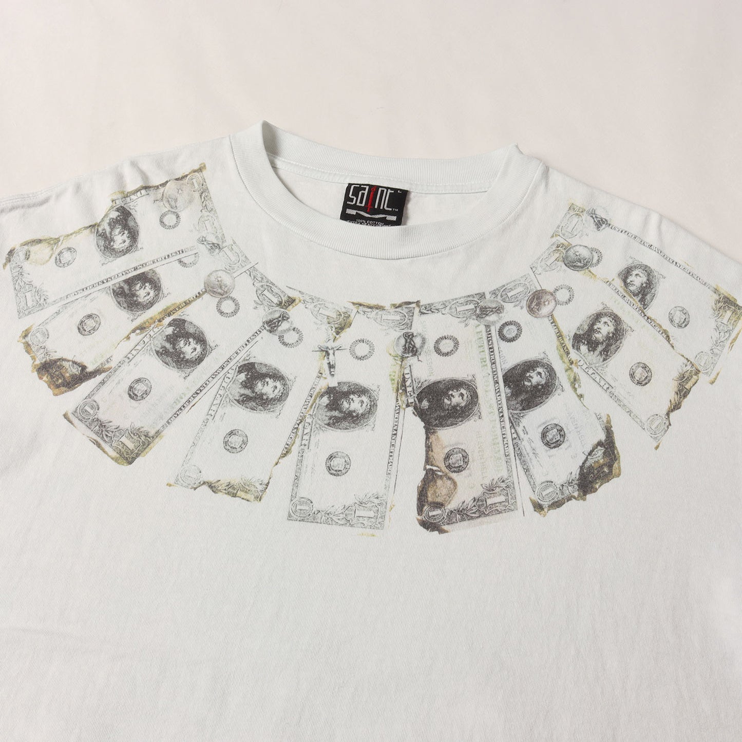 24SS ヴィンテージ加工 グラフィック Tシャツ (SS TEE MONEY)
