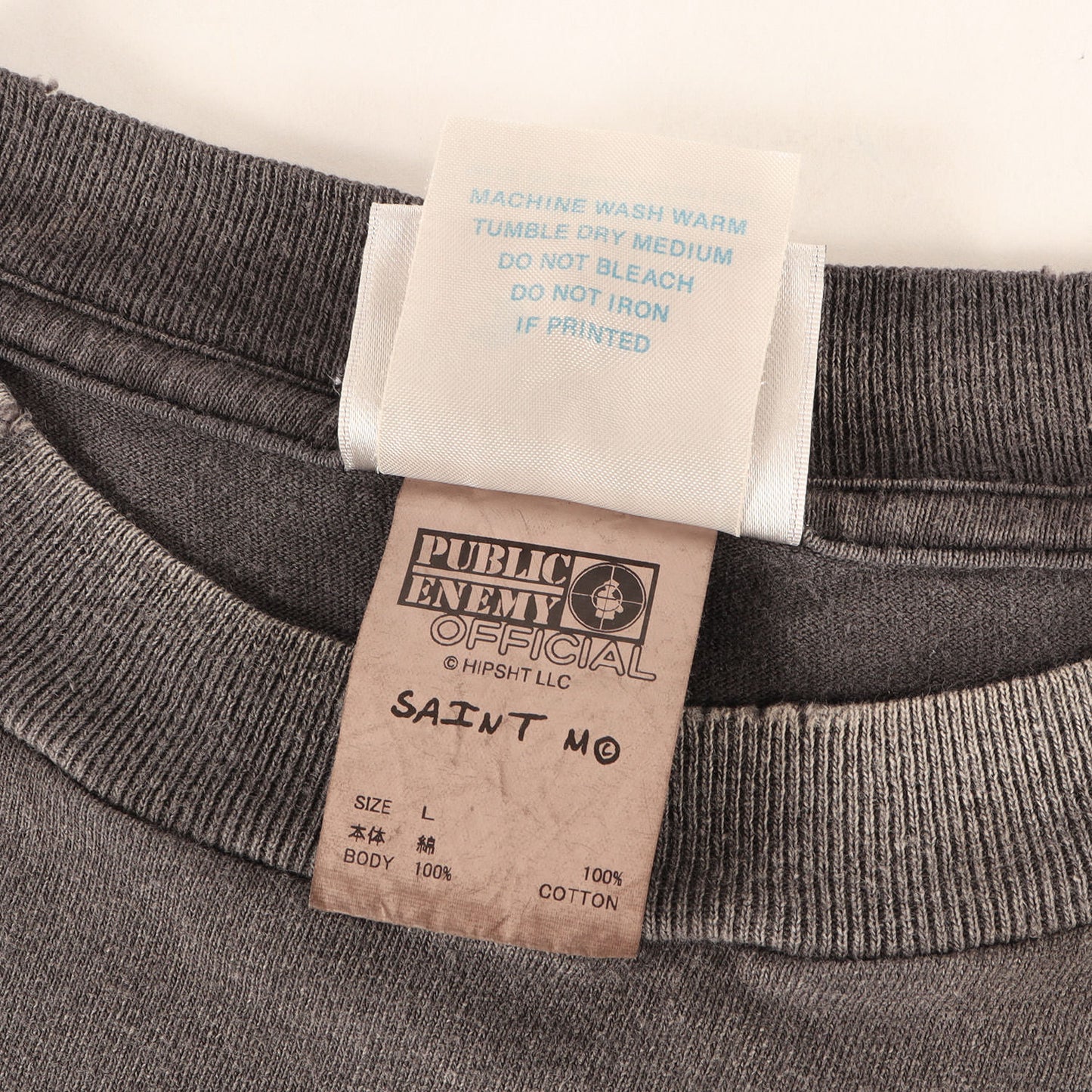 24AW × PUBLIC ENEMY ヴィンテージ加工 グラフィック Tシャツ (SS TEE SNT ENEMYT)