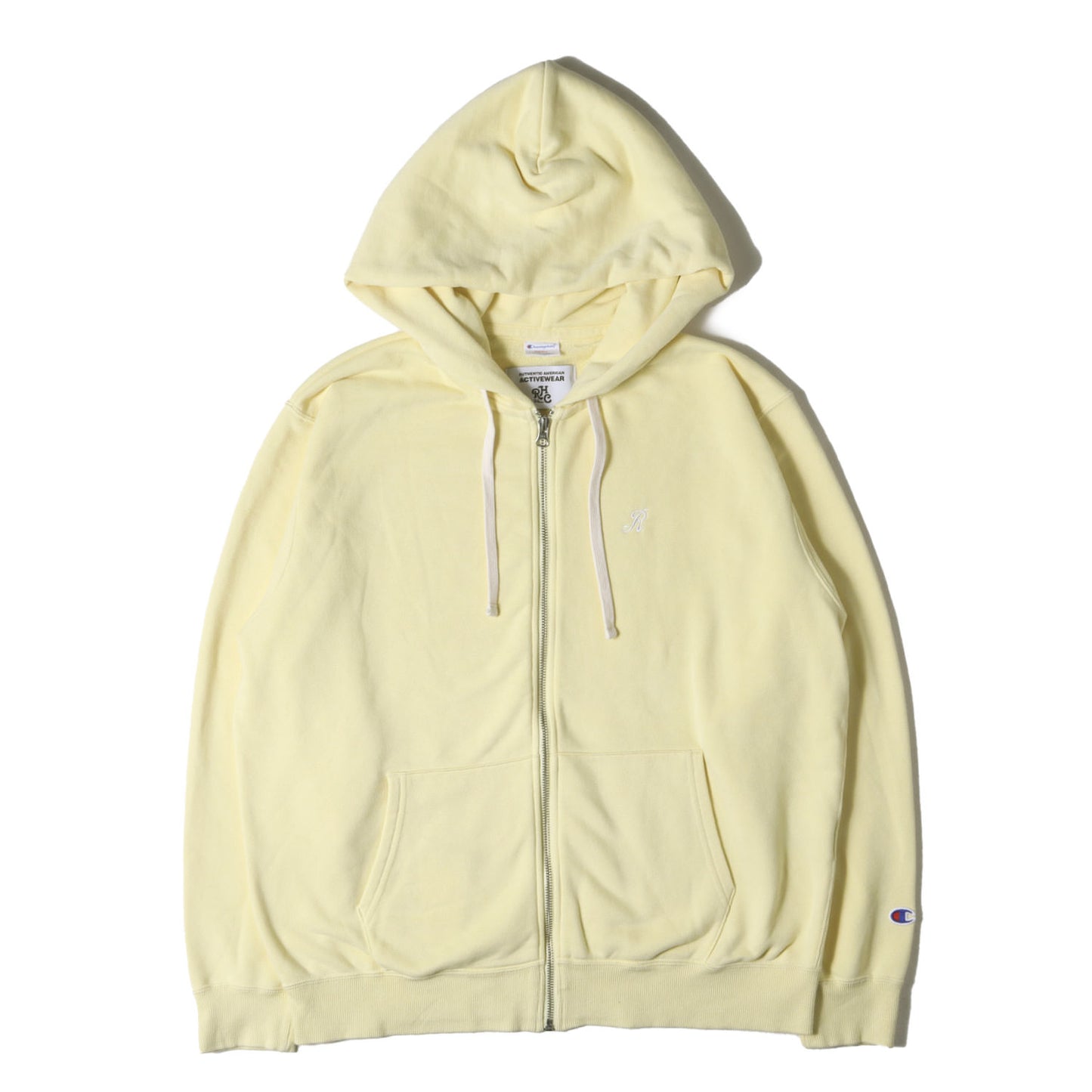 × Champion ワンポイント Rロゴ 刺繍 スウェット ジップ パーカー (C8-B111)