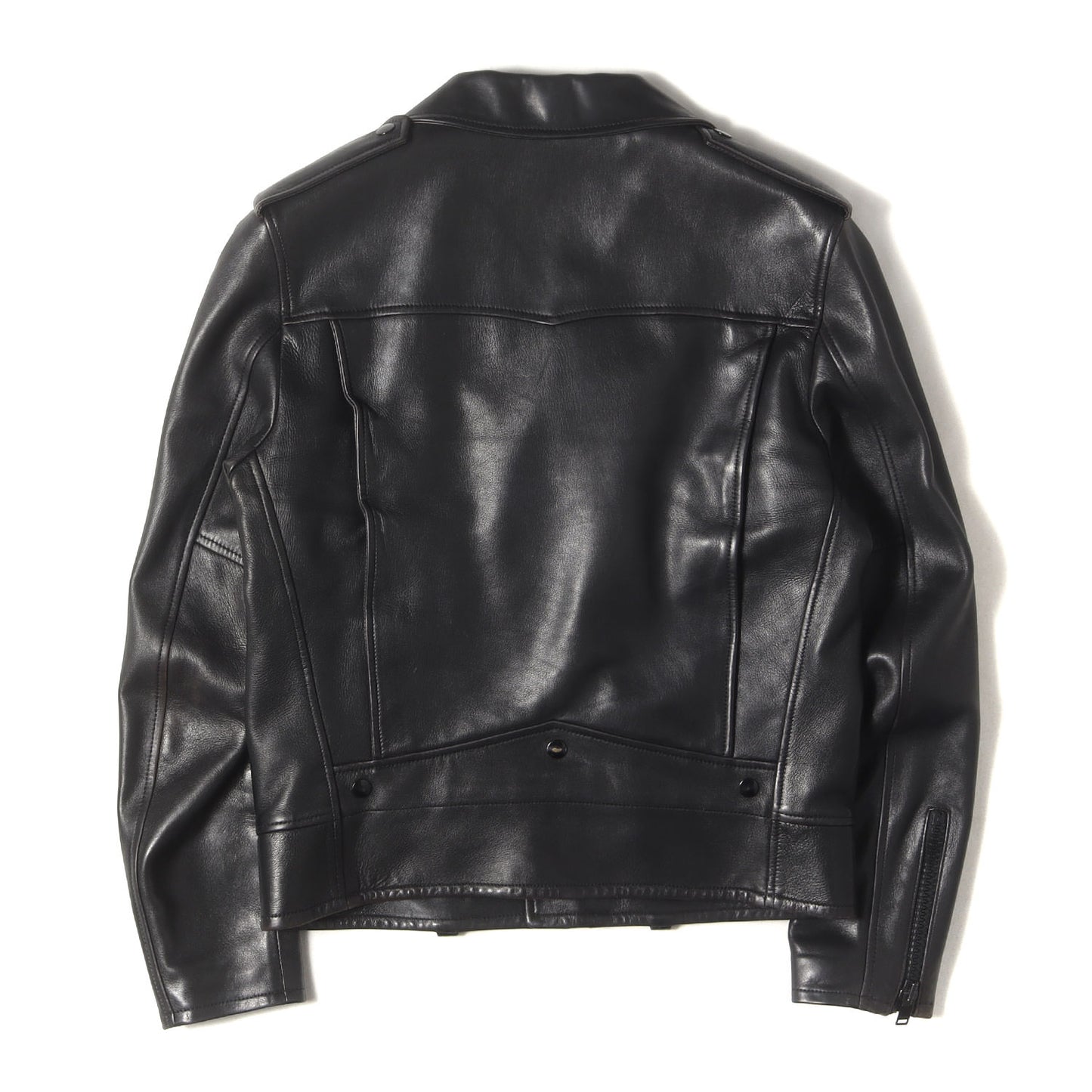 ダブルブレスト ラムレザー ライダースジャケット (L01 397291 Y5OA1)