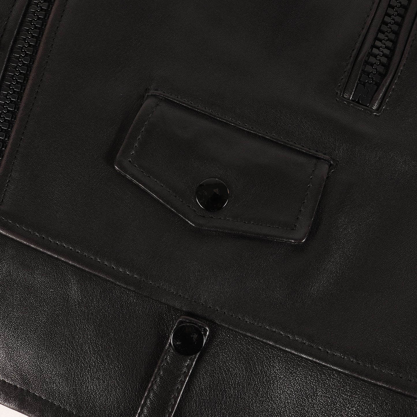 ダブルブレスト ラムレザー ライダースジャケット (L01 397291 Y5OA1)