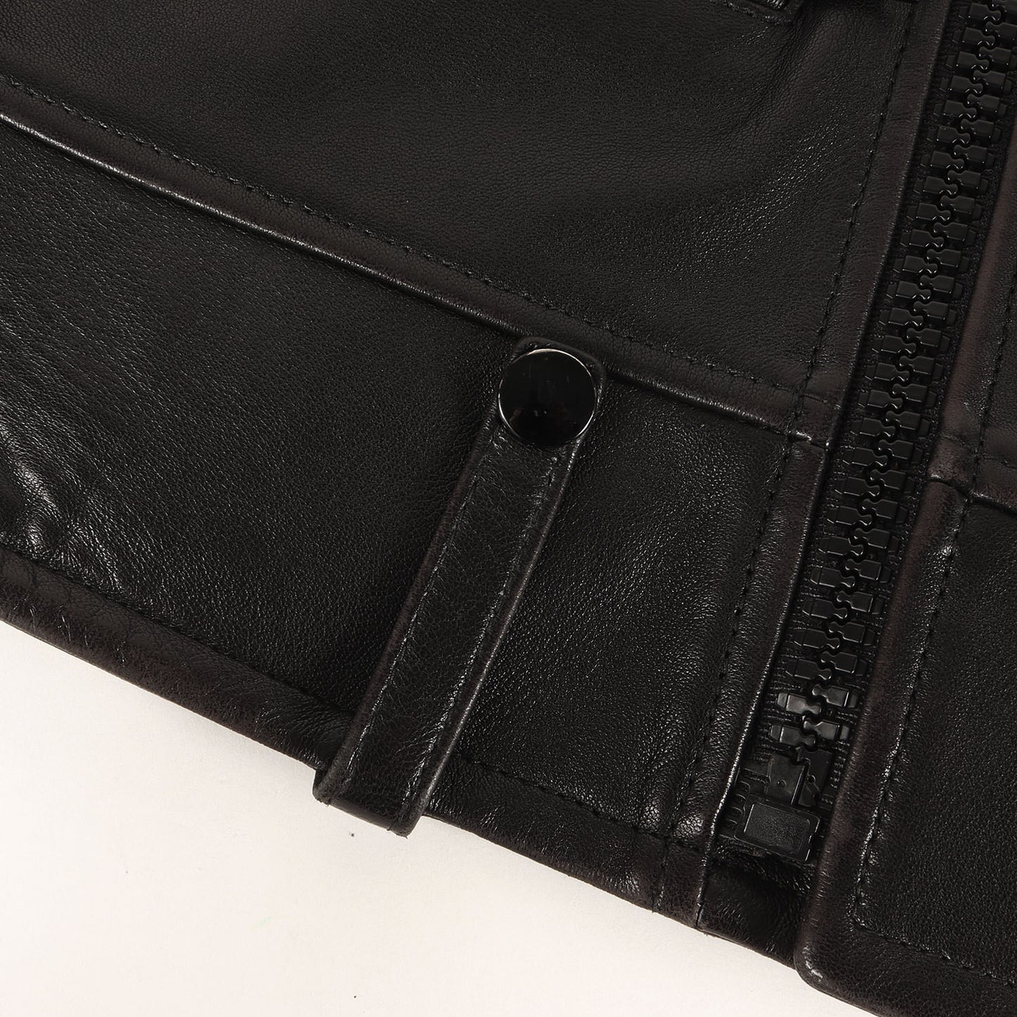 ダブルブレスト ラムレザー ライダースジャケット (L01 397291 Y5OA1)