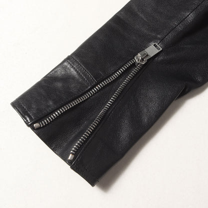 エディ期 マーモットファー ダブルブレスト ライダース ラムレザー ジャケット (361704 Y5GC1)