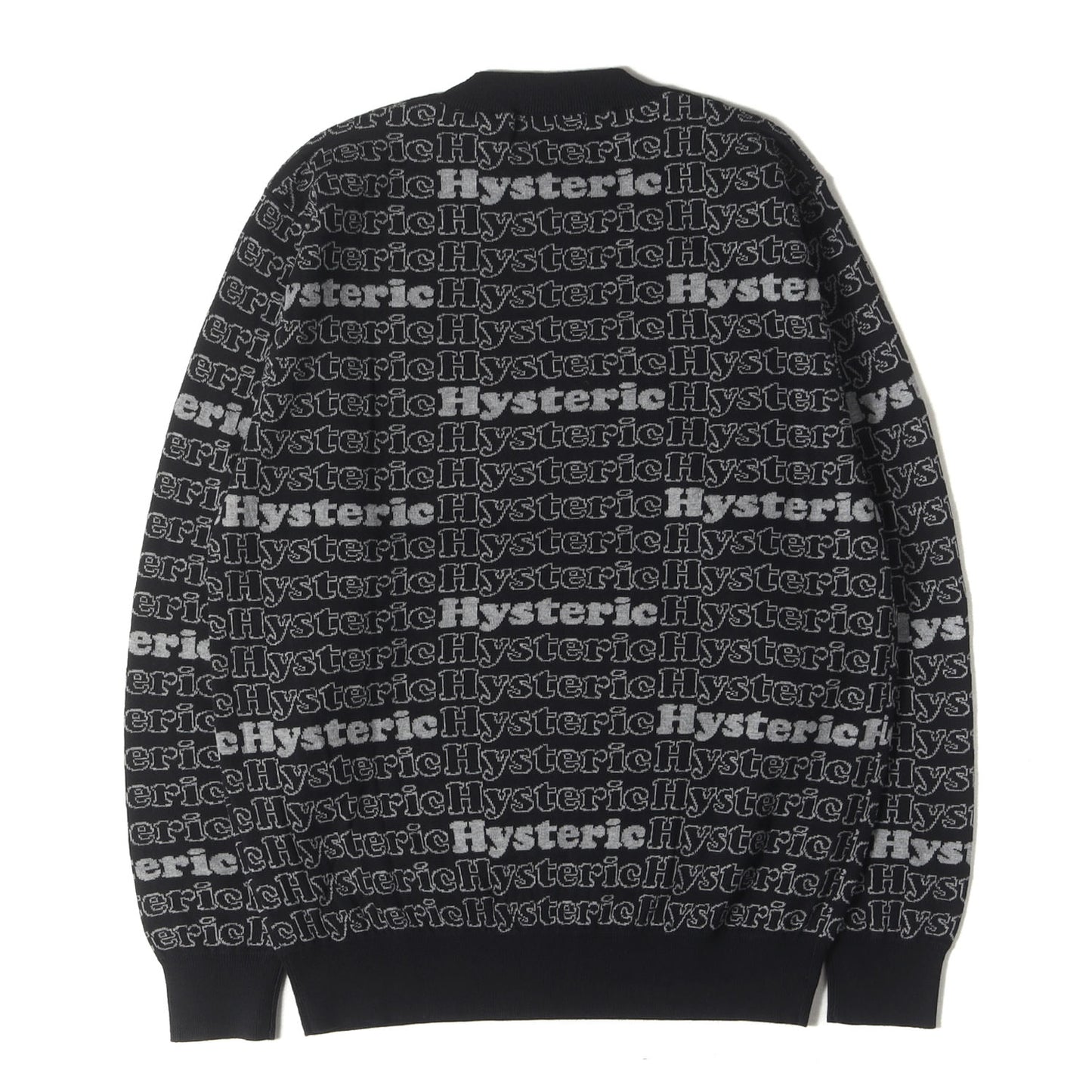 HYSTERIC LOGO 総柄 ジャカード プルオーバー コットンポリ ニット (02181NS04)