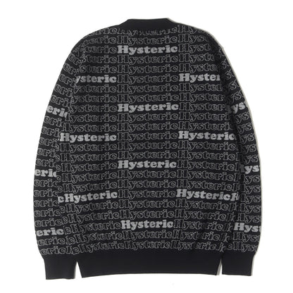 HYSTERIC LOGO 総柄 ジャカード プルオーバー コットンポリ ニット (02181NS04)