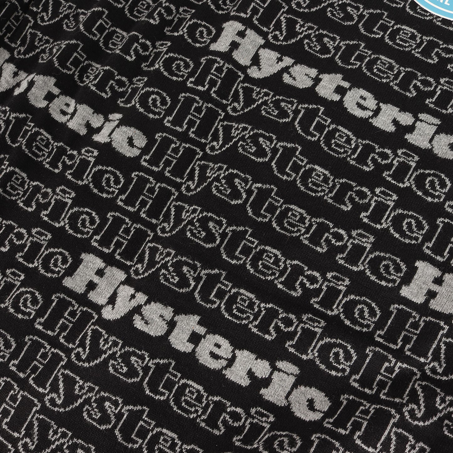 HYSTERIC LOGO 総柄 ジャカード プルオーバー コットンポリ ニット (02181NS04)