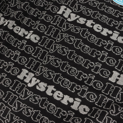 HYSTERIC LOGO 総柄 ジャカード プルオーバー コットンポリ ニット (02181NS04)